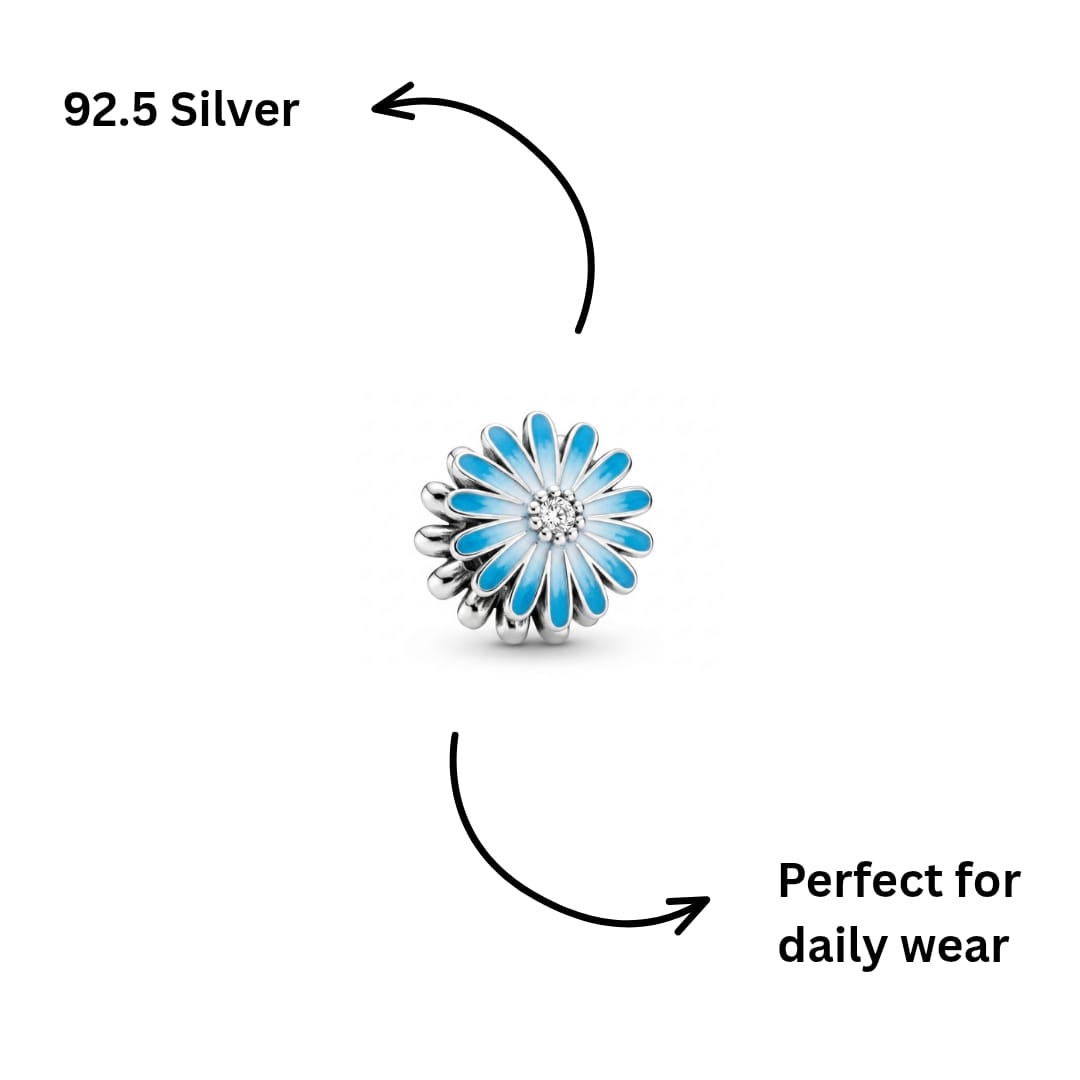 Blue Bloom Sparkle Charm