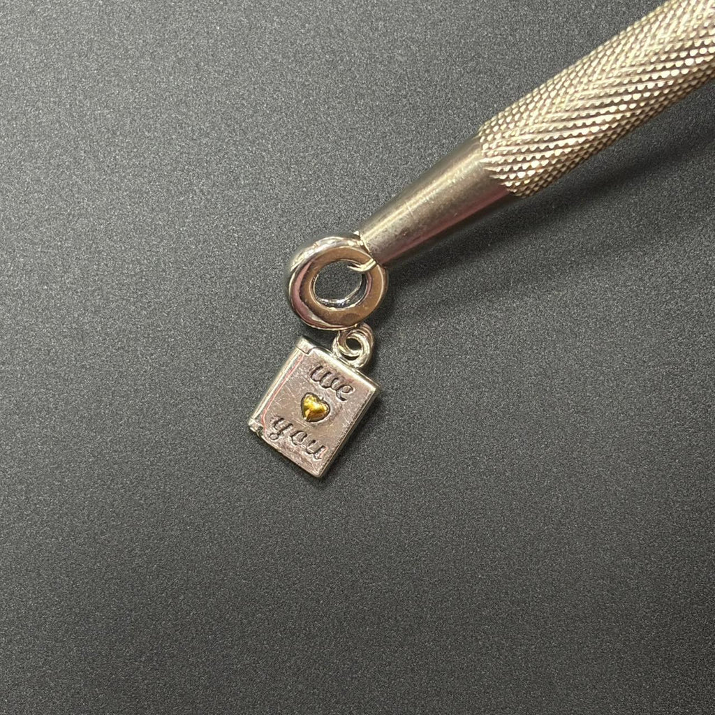 925 Silver "We Love You" Storybook Charm (For mother's)
