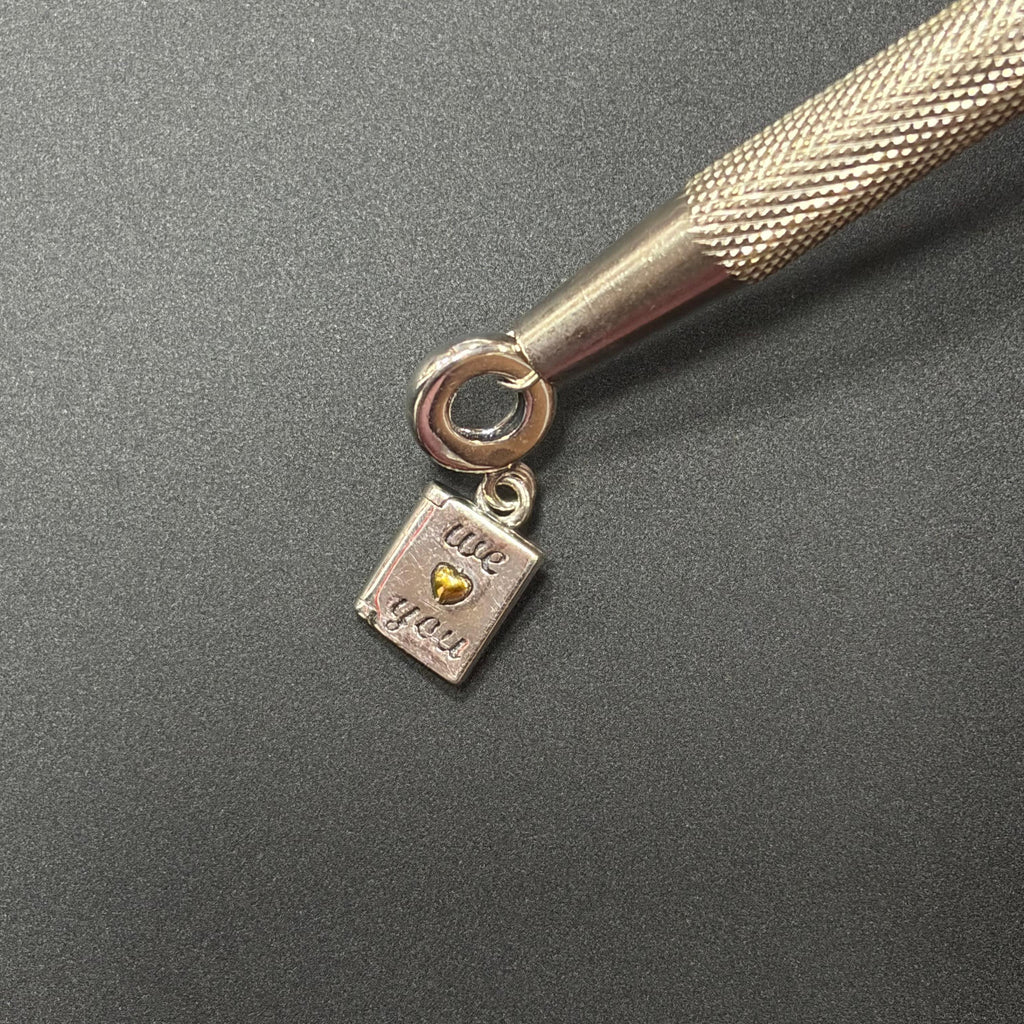 925 Silver "We Love You" Storybook Charm (For mother's)