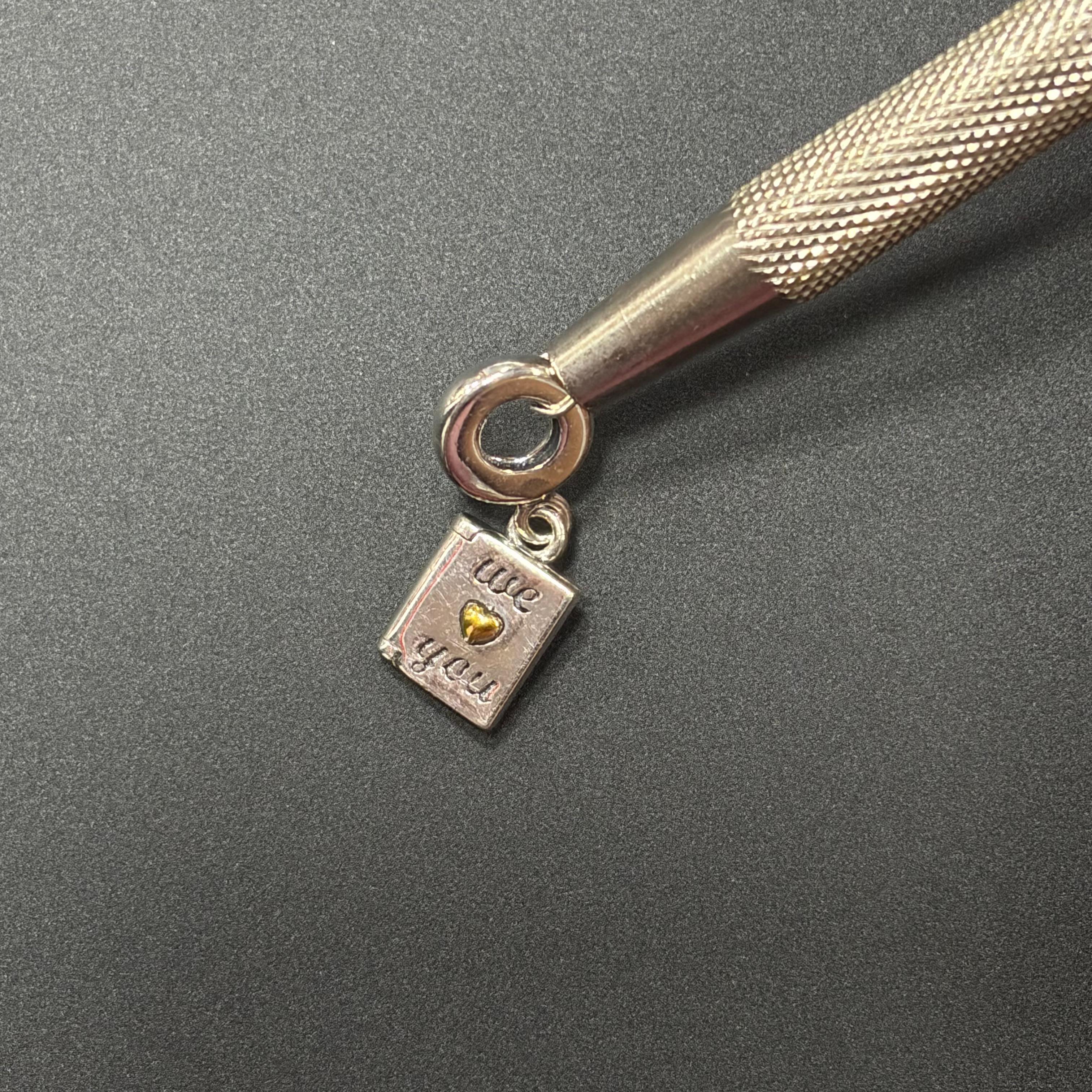 925 Silver "We Love You" Storybook Charm (For mother's)