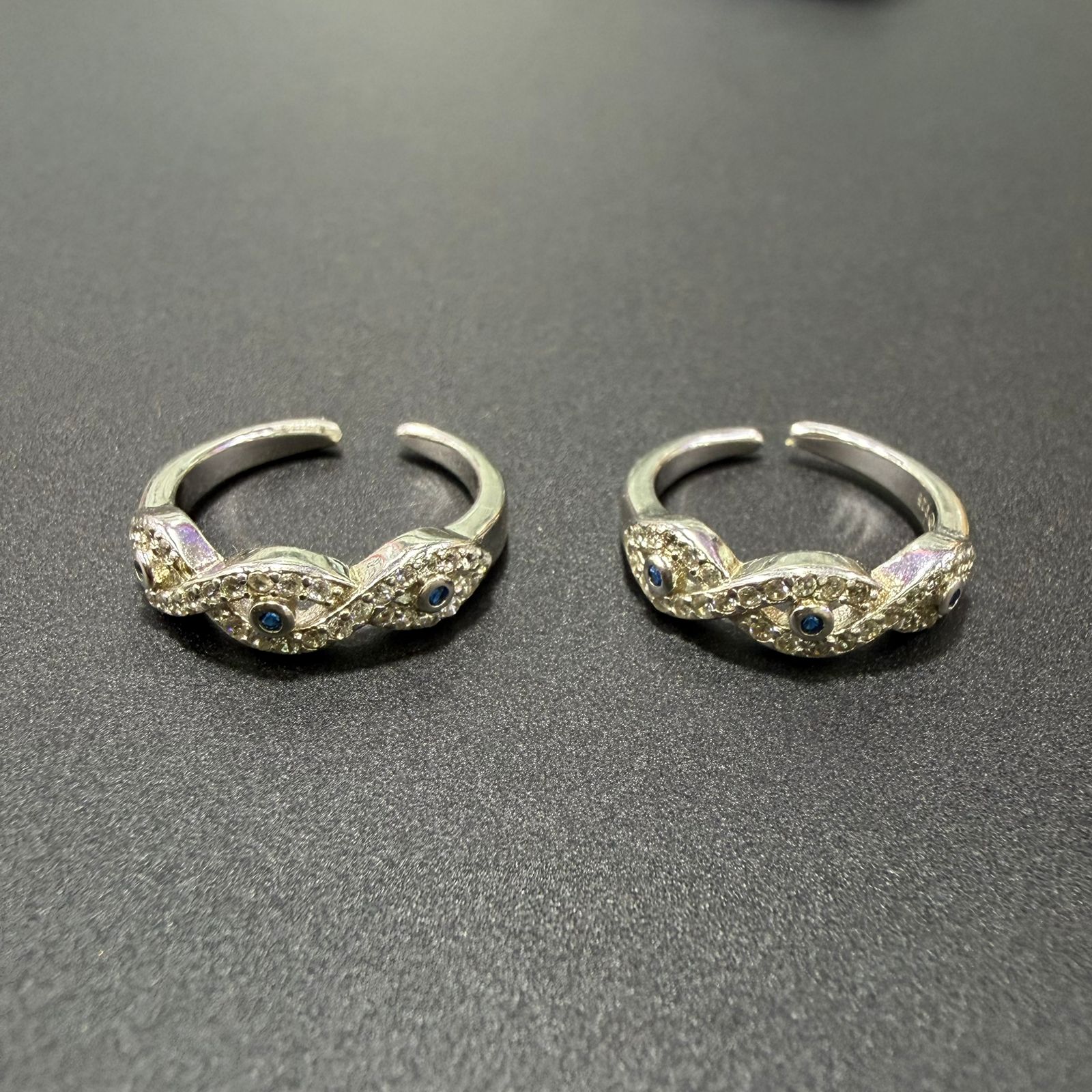 Evil Eye Infinity Jodvi 925 Silver Toe Ring