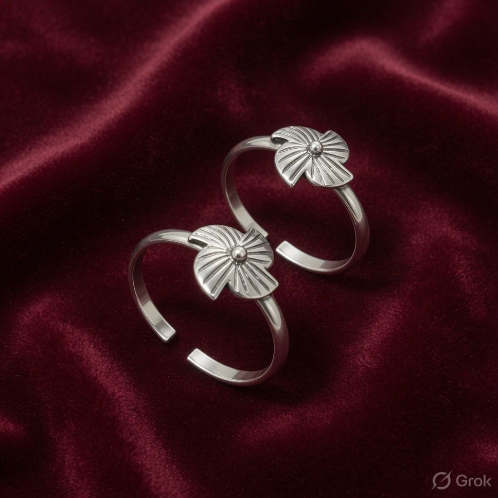 Oxidized Jodvi 925 Silver Toe Ring