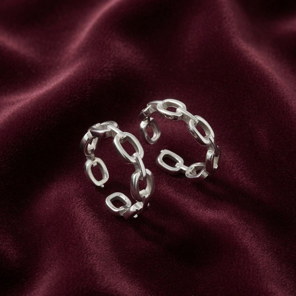 Link Chain Jodvi 925 Silver Toe Ring