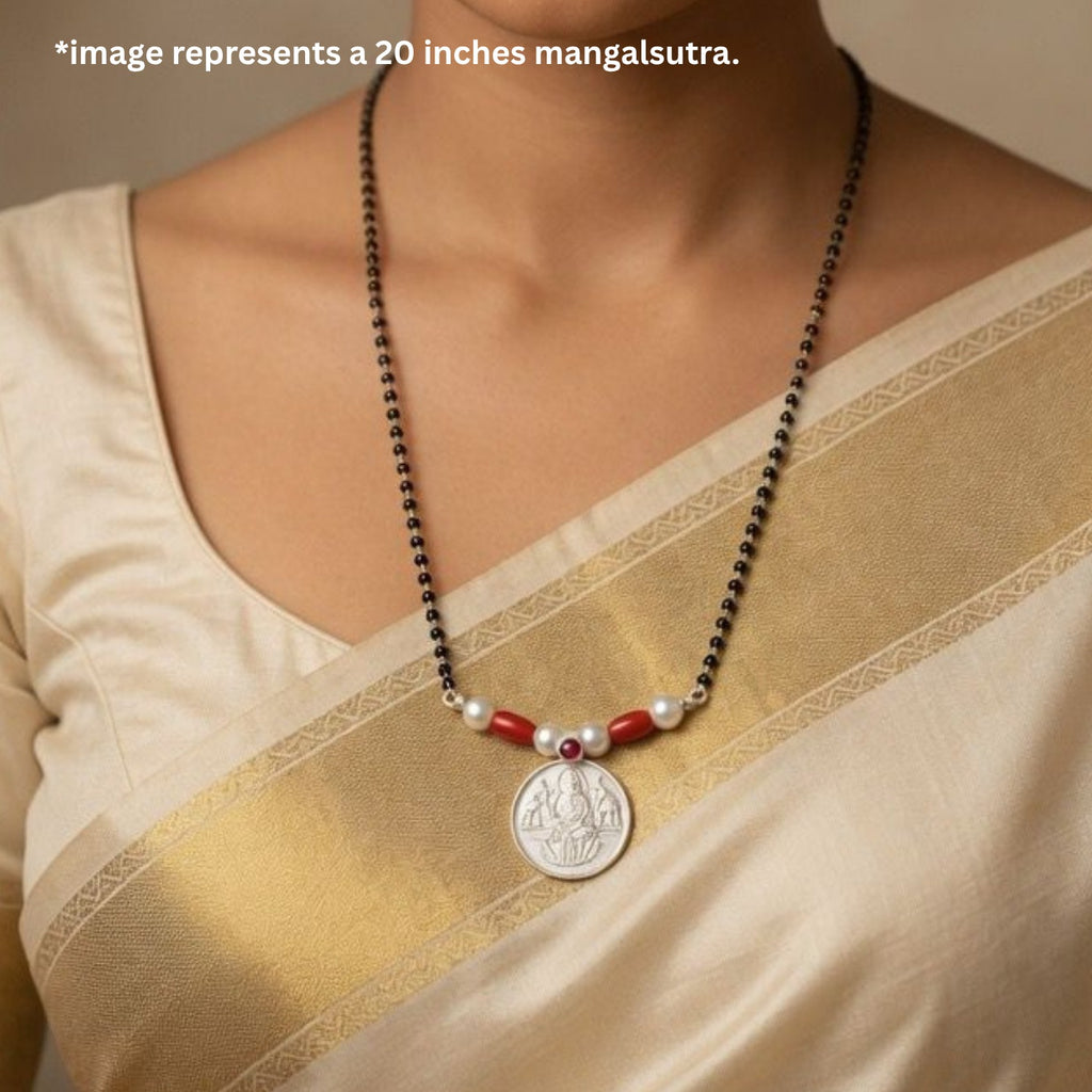 Laxmi Pendant 925 Silver Mangalsutra