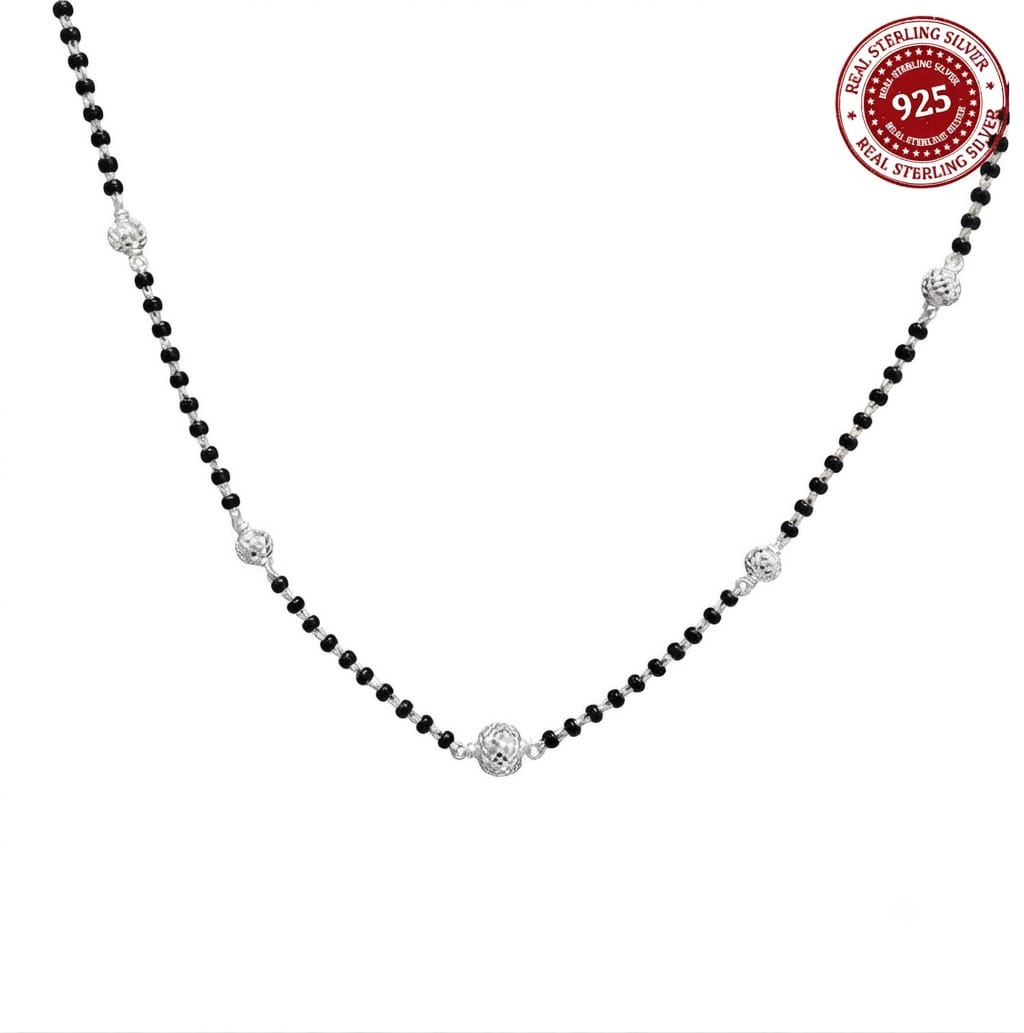 925 Silver Classic Silver Bead Mangalsutra