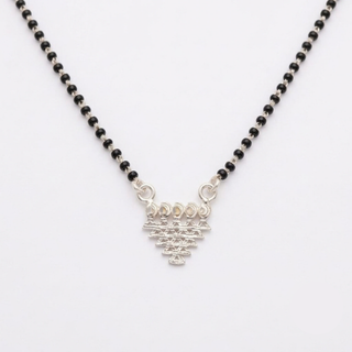 925 Silver Saraswati Veena Mangalsutra Set | Optional Earrings Available