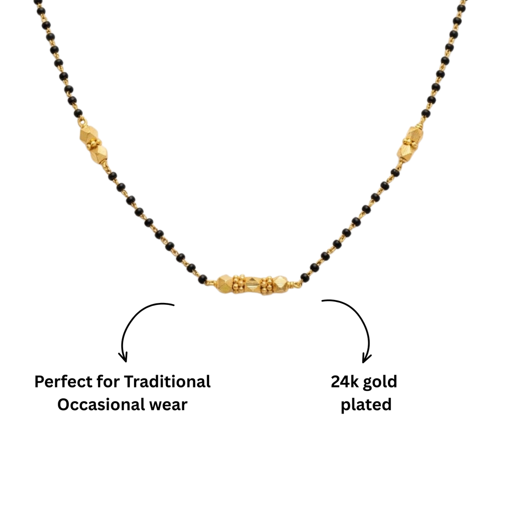 Handmade Ashtapailu Mangalsutra | 24 Carat Gold Plated