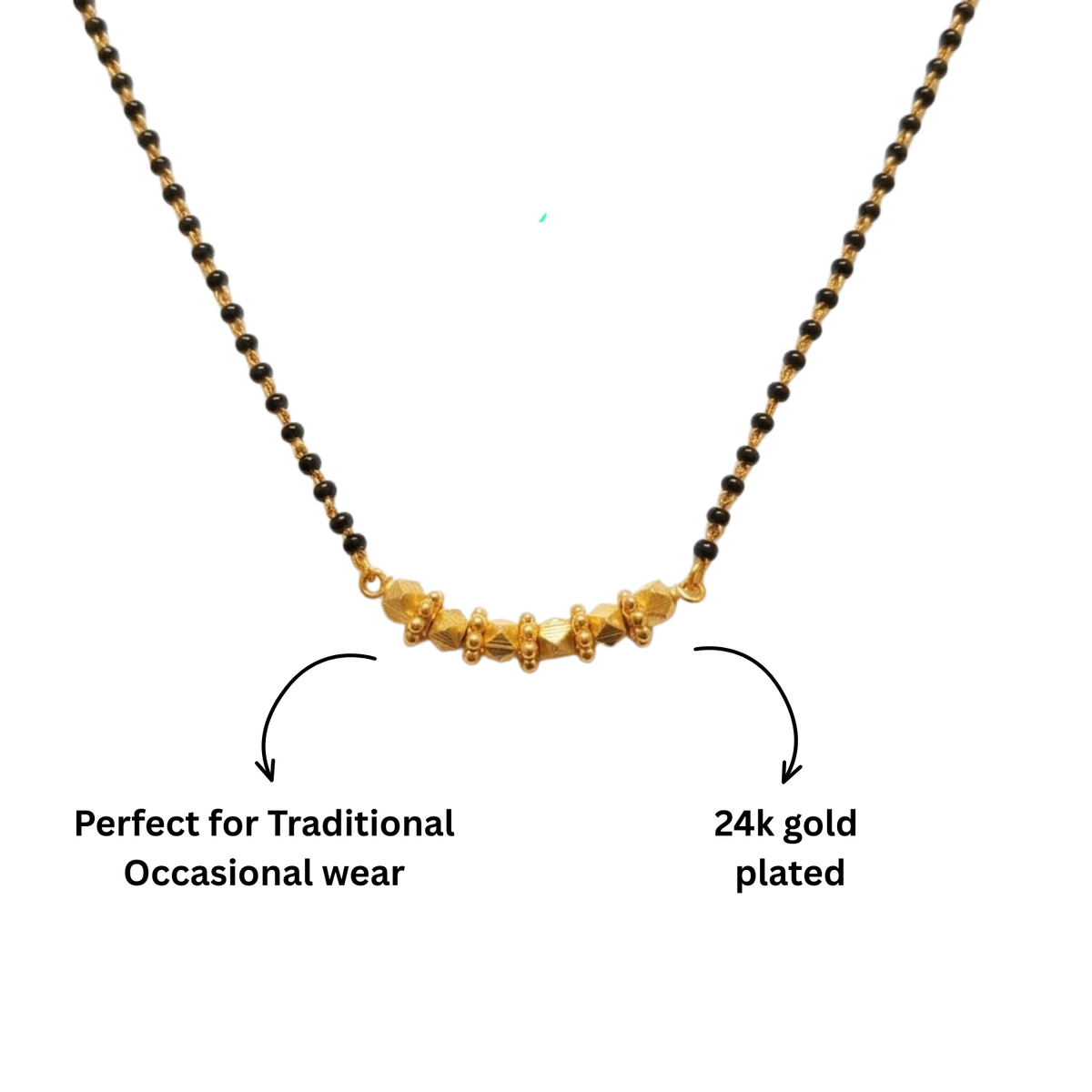 Handmade Ashtapailu Mangalsutra | 24 Carat Gold Plated