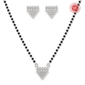925 Silver Saraswati Veena Mangalsutra Set | Optional Earrings Available