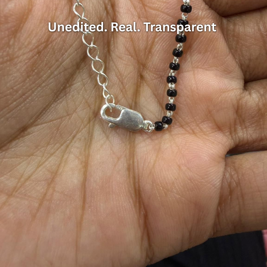 925 Silver Saraswati Veena Mangalsutra Set | Optional Earrings Available