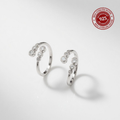 Sparkling Stones Adjustable 925 Silver Toe Ring