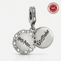 925 Silver Red House Shield of Wizard's School Dangle Charm