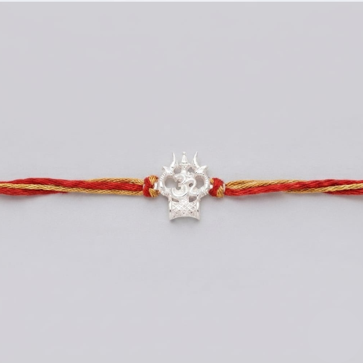 925 Silver Om Trishul Rakhi